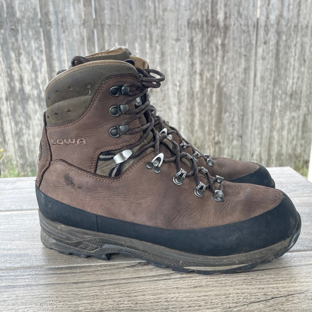 Lowa Baffin Pro LL II Hiking Boots Men 10 Wide Brown Leather Vibram Made Germany